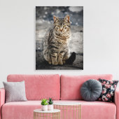 Portrait einer Katze Leinwanddruck (Insitu (Wohnzimmer))