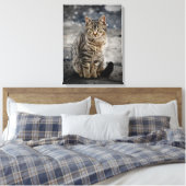 Portrait einer Katze Leinwanddruck (Insitu (Schlafzimmer))