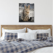 Portrait einer Katze Leinwanddruck (Insitu (Schlafzimmer))