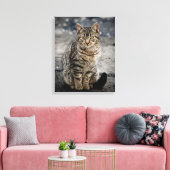Portrait einer Katze Leinwanddruck (Insitu (Wohnzimmer))