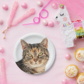 Portrait einer Katze Pappteller (Party)