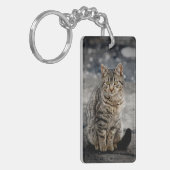 Portrait einer Katze Schlüsselanhänger (Vorderseite links)