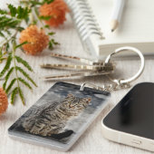 Portrait einer Katze Schlüsselanhänger (Vorderseite rechts)