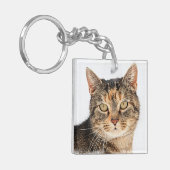 Portrait einer Katze Schlüsselanhänger (Vorderseite links)