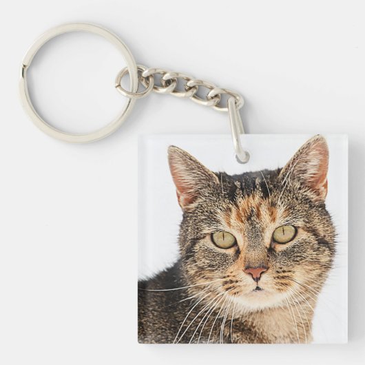 Portrait einer Katze Schlüsselanhänger (Vorderseite)