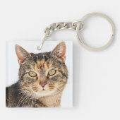 Portrait einer Katze Schlüsselanhänger (Rückseite)