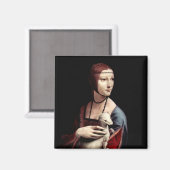 Portrait einer Lady mit Ermine (Freret) Magnet (Vorderseite/Rückseite)