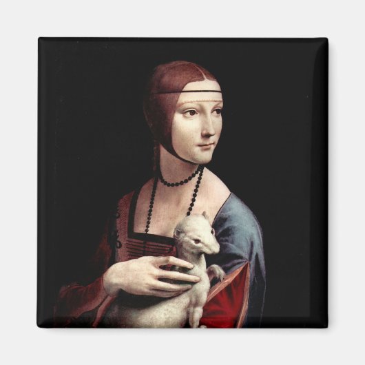Portrait einer Lady mit Ermine (Freret) Magnet (Vorne)