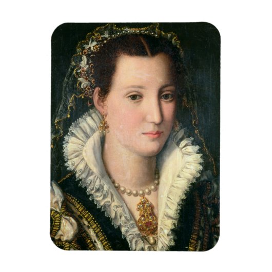 Portrait einer Lady (Öl auf Tafel) 2 Magnet (Vertikal)