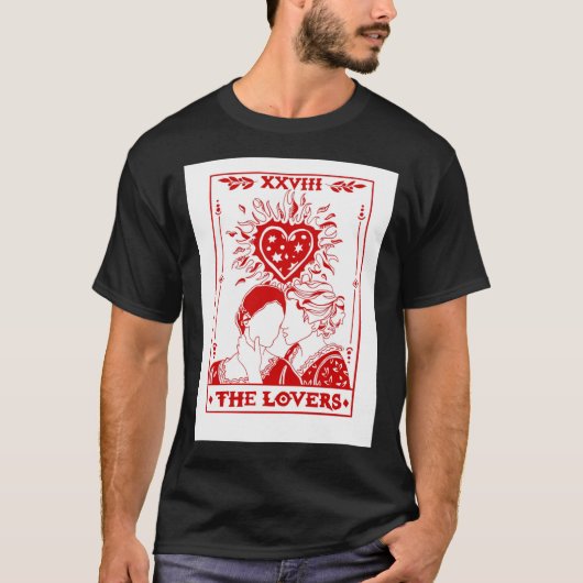 Portrait einer Lady on Fire - Tarot Card Design Cl T-Shirt (Vorderseite)