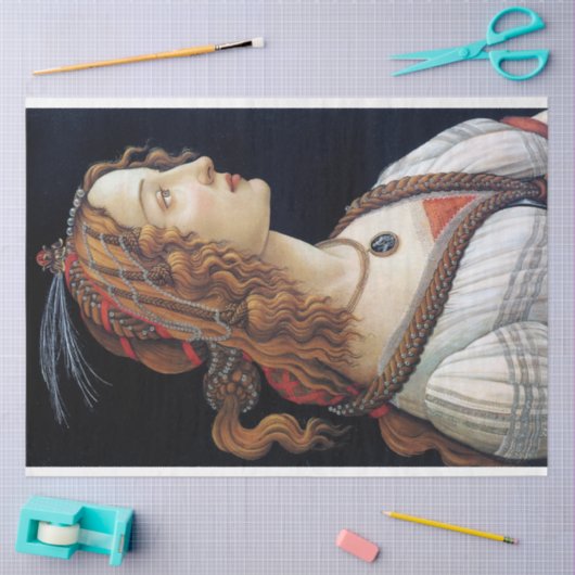 Portrait einer Lady, Sandro Botticelli Seidenpapier (Basteln)