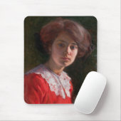 Portrait einer Lady (von Elin Danielson-Gambogi) Mousepad (Mit Mouse)