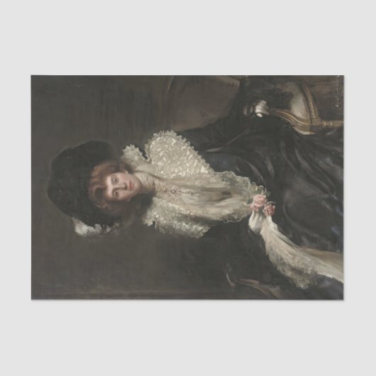 Portrait einer Lady von Hugh de Twenebrokes Seidenpapier (Vorderseite)