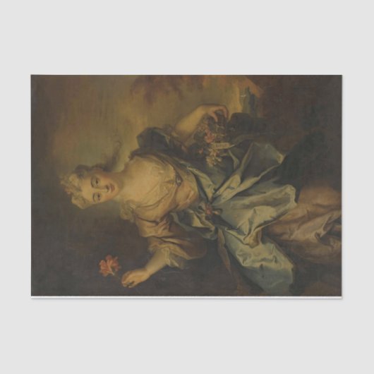 Portrait einer Lady von Nicolas de Largilliere Seidenpapier (Vorderseite)