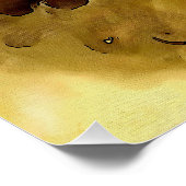 Portrait einer Lion-Acrylmalerei Poster (Ecke)