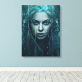 Portrait einer mächtigen Hexe Leinwanddruck (Insitu (Holzboden))