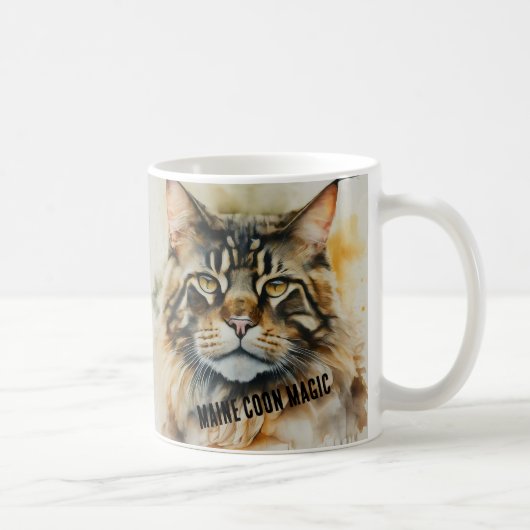 Portrait einer Maine Coon Cat Tasse (Rechts)