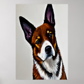 Portrait einer niedlichen australischen Kelpie | A Poster (Vorne)