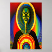 Portrait einer Roboter-Alien | Art der AI Poster (Vorne)