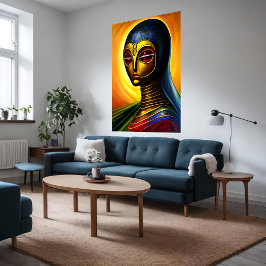 Portrait einer robotischen Alien | Art der AI Poster