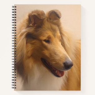 Portrait einer robusten Sable Collie Notizblock