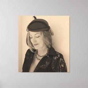 Portrait einer schönen Frau Leinwanddruck