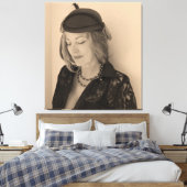 Portrait einer schönen Frau Leinwanddruck (Insitu (Schlafzimmer))