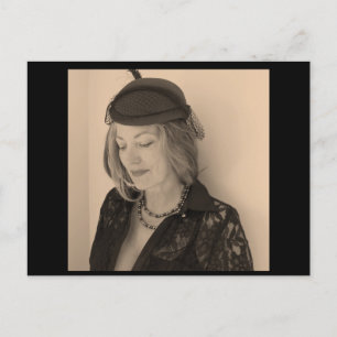 Portrait einer schönen Frau Postkarte