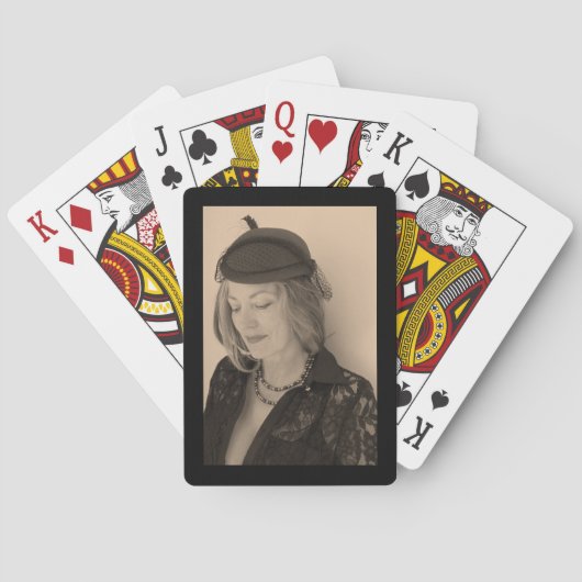 Portrait einer schönen Frau Spielkarten (Rückseite)