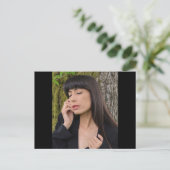 Portrait einer schönen jungen Frau Postkarte (Stehend Vorderseite)