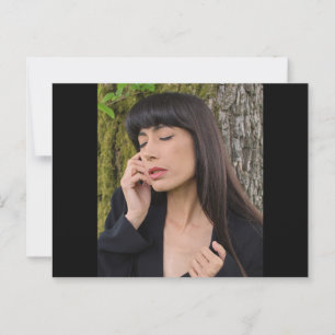 Portrait einer schönen jungen Frau Postkarte