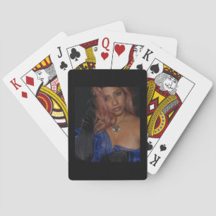 Portrait einer schönen jungen Frau Spielkarten
