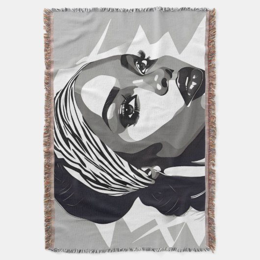 Portrait einer schwarzen Frau Decke (Vorderseite Vertikal)