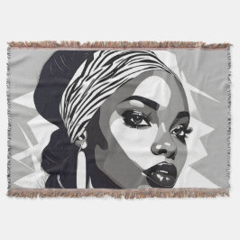 Portrait einer schwarzen Frau Decke