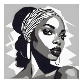 Portrait einer schwarzen Frau Fotodruck