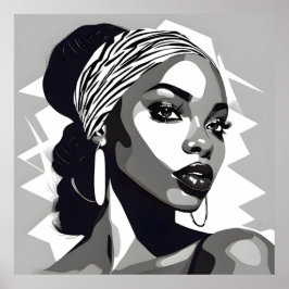 Portrait einer schwarzen Frau Poster