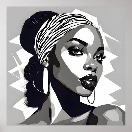 Portrait einer schwarzen Frau Poster (Vorne)