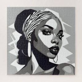 Portrait einer schwarzen Frau Puzzle