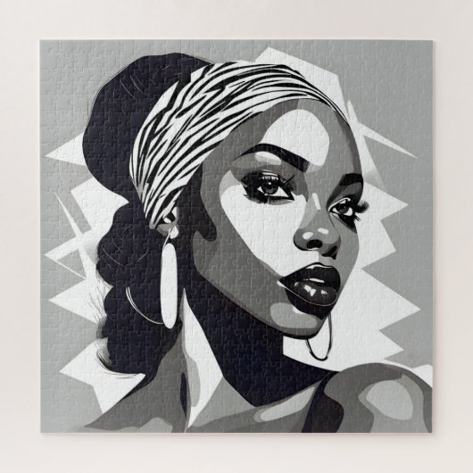 Portrait einer schwarzen Frau Puzzle (Vertikal)