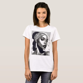 Portrait einer schwarzen Frau T-Shirt