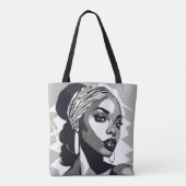 Portrait einer schwarzen Frau Tasche (Rückseite)