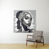 Portrait einer schwarzen Frau Wandteppich (Beispiel)