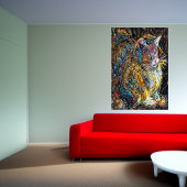 Portrait einer seltsamen Katze | AI Art Poster