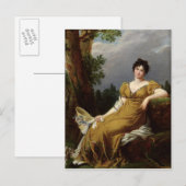 Portrait einer sitzenden Frau Postkarte (Vorne/Hinten)