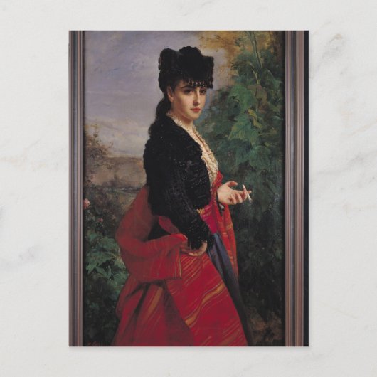 Portrait einer spanischen Frau Postkarte (Vorderseite)
