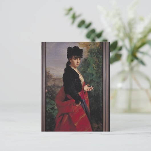 Portrait einer spanischen Frau Postkarte (Stehend Vorderseite)