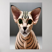 Portrait einer Sphynxkatze | AI Art Poster (Vorne)
