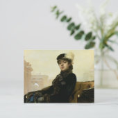 Portrait einer unbekannten Frau, 1883 Postkarte (Stehend Vorderseite)