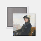 Portrait einer unbekannten Frau, Ivan Kramskoi Magnet (Vorderseite/Rückseite)