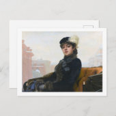 Portrait einer unbekannten Frau, Ivan Kramskoi Postkarte (Vorne/Hinten)